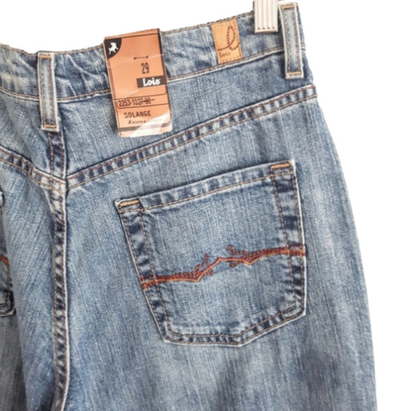 Lois High Rise Mom Relaxed Jeans Medium Wash Stretch Size 29 - Picture 2 of 15